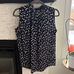 Tommy Hilfiger Navy Floral Sleeveless Blouse